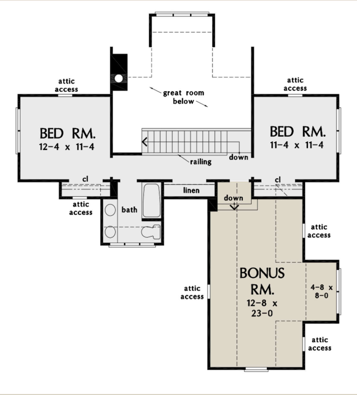 Bonus Room for House Plan #2865-00070