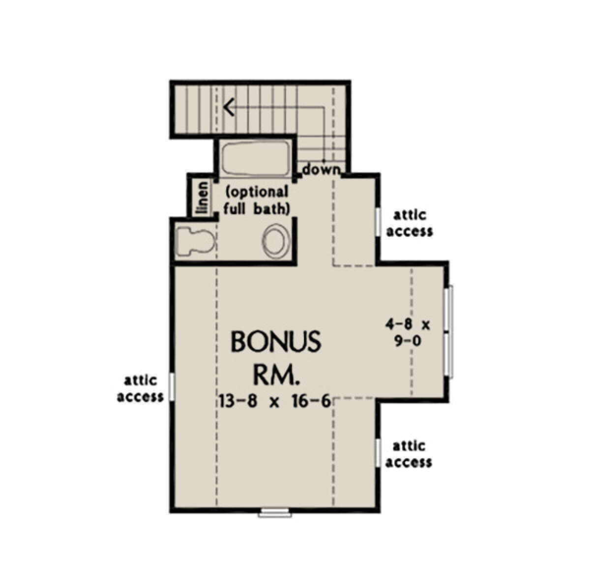 Bonus Room for House Plan #2865-00076