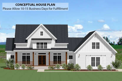 Modern Farmhouse House Plan #6849-00120 Elevation Photo