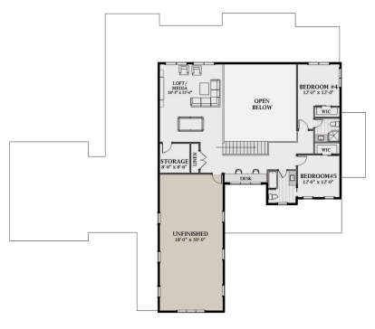 Second Floor for House Plan #6849-00121