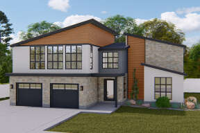 Contemporary House Plan #2802-00145 Elevation Photo