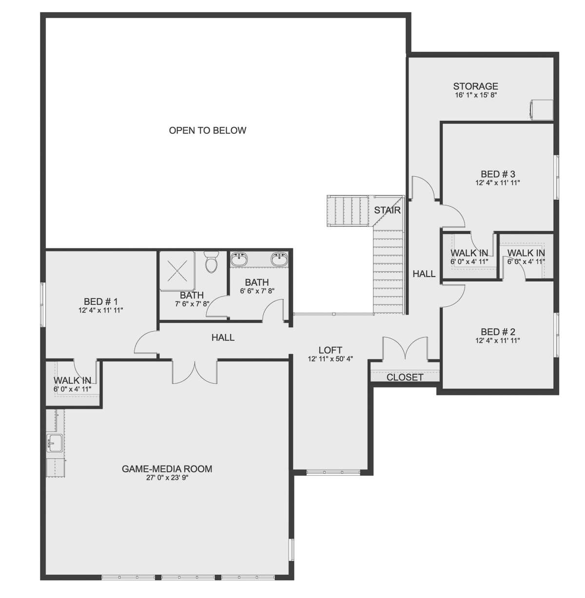 Second Floor for House Plan #2802-00145