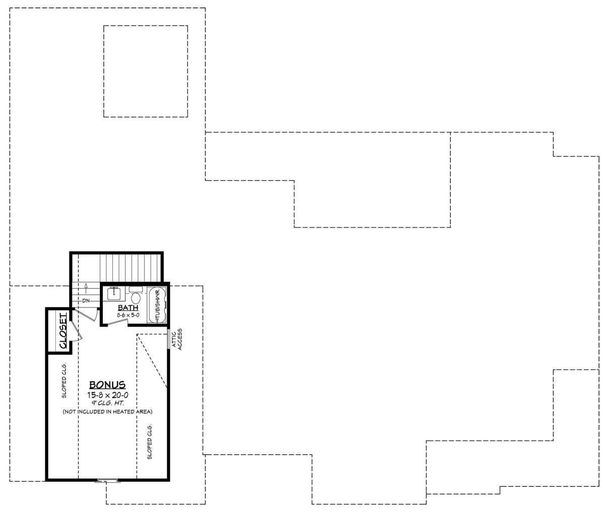 Bonus Room for House Plan #041-00274