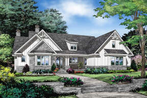 Modern Farmhouse House Plan #2865-00077 Elevation Photo
