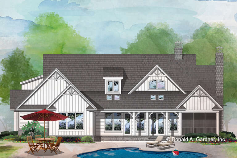 Modern Farmhouse House Plan #2865-00077 Elevation Photo