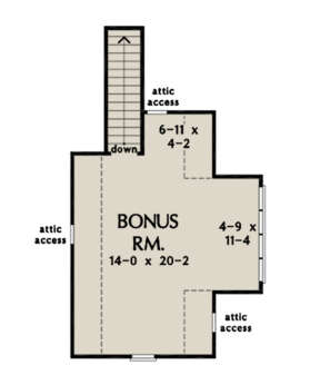 Bonus Room for House Plan #2865-00077