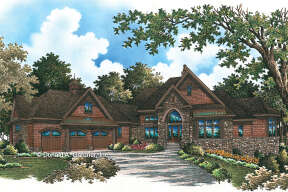 Lake Front House Plan #2865-00080 Elevation Photo