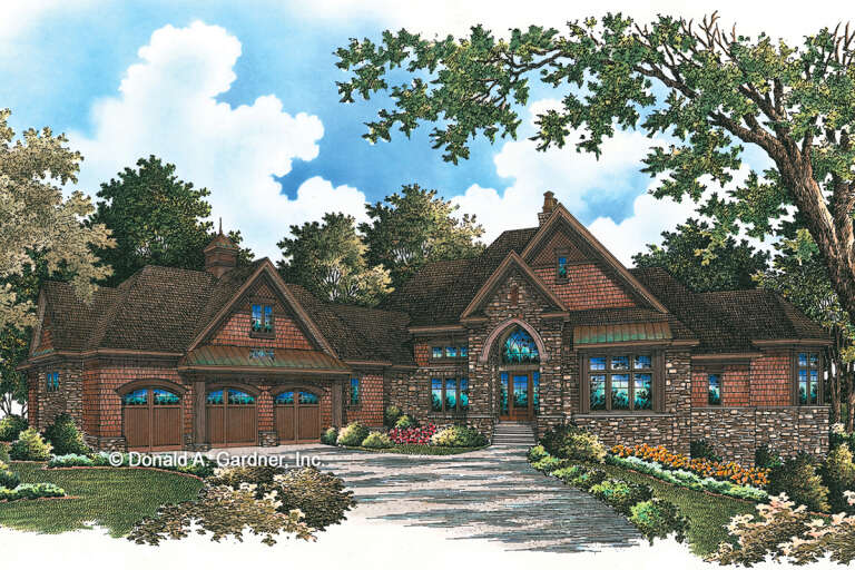 Lake Front House Plan #2865-00080 Elevation Photo