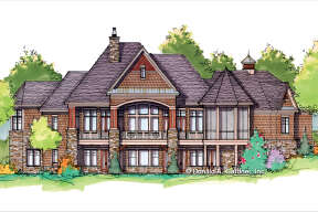 Lake Front House Plan #2865-00080 Elevation Photo