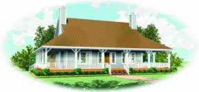 Southern House Plan #053-00367 Elevation Photo