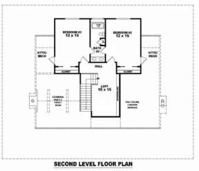 Floorplan 2 for House Plan #053-00367
