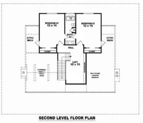 Floorplan 2 for House Plan #053-00367