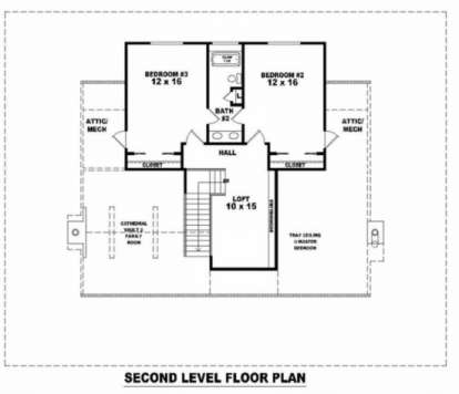 Floorplan 2 for House Plan #053-00367