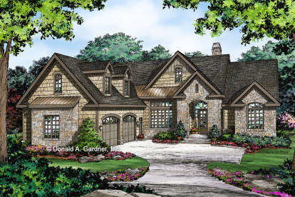 European House Plan #2865-00082 Elevation Photo