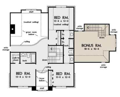 Second Floor for House Plan #2865-00083