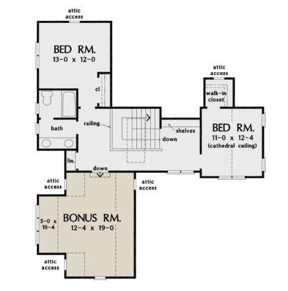 Second Floor for House Plan #2865-00088