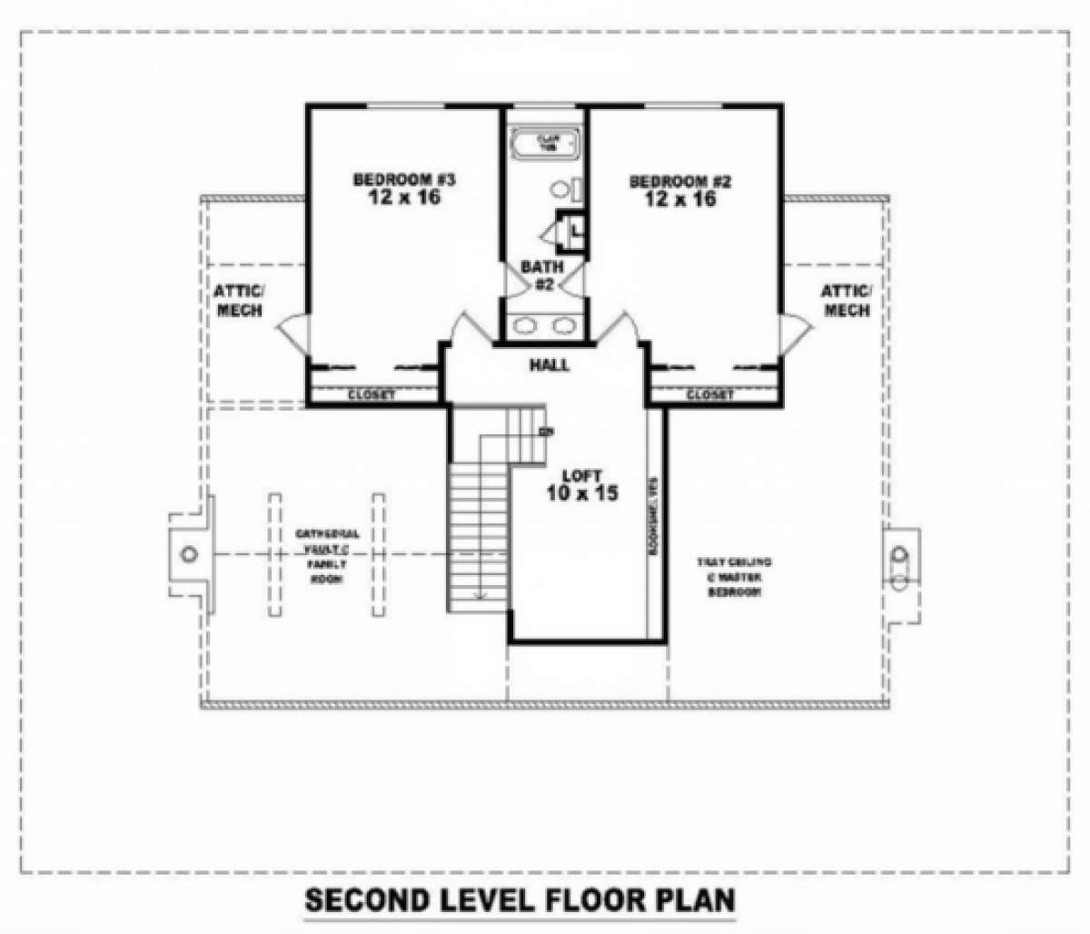 Floorplan 2 for House Plan #053-00368