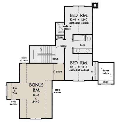 Second Floor for House Plan #2865-00094