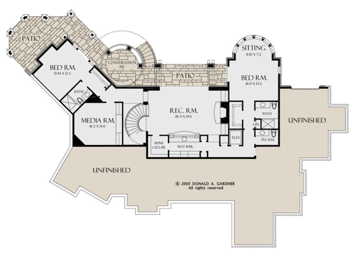 Basement for House Plan #2865-00095