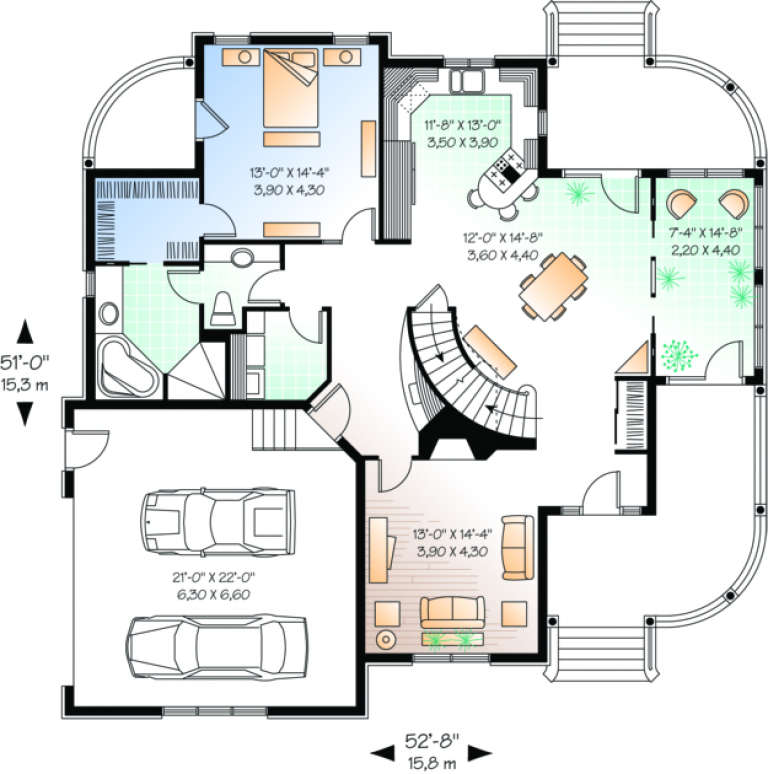 House Plan House Plan #269 Drawing 1