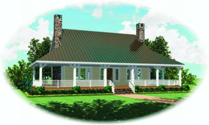 Country House Plan #053-00369 Elevation Photo