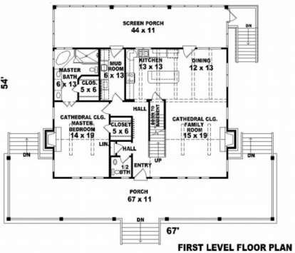Floorplan 2 for House Plan #053-00369