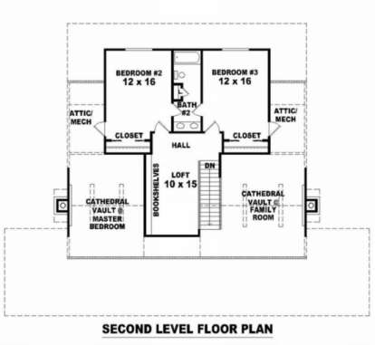 Floorplan 3 for House Plan #053-00369