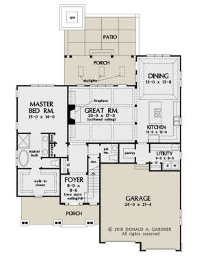 Main Floor for House Plan #2865-00104