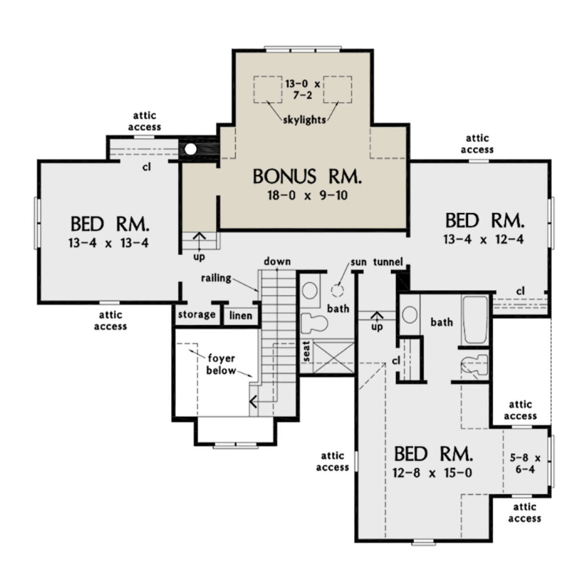 Second Floor for House Plan #2865-00104