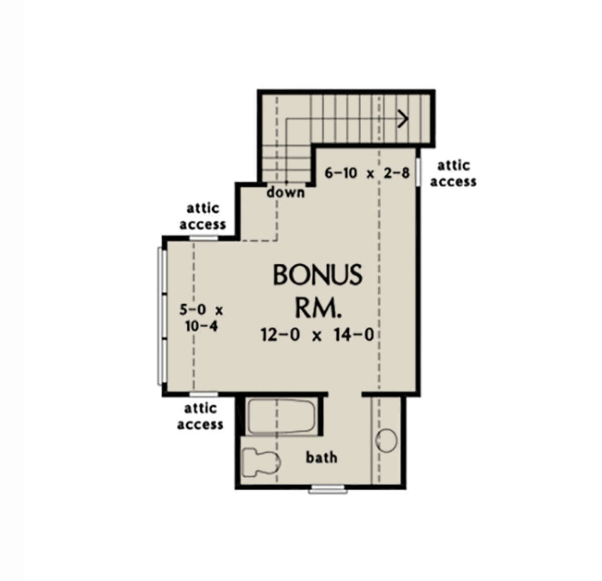 Bonus Room for House Plan #2865-00109