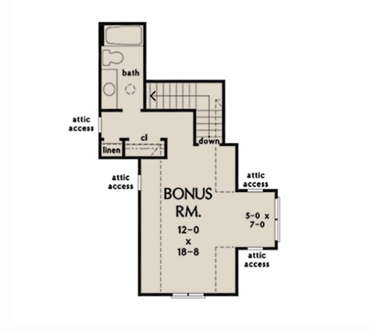 Bonus Room for House Plan #2865-00110