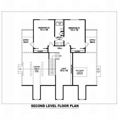 Floorplan 2 for House Plan #053-00371
