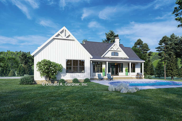 Modern Farmhouse House Plan #2865-00121 Elevation Photo