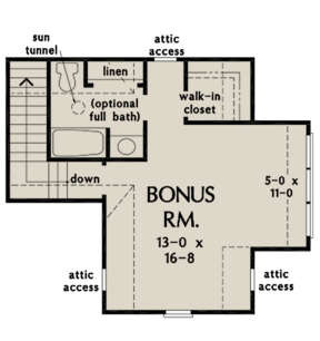 Bonus Room for House Plan #2865-00121