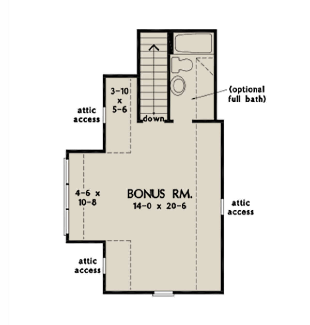 Bonus Room for House Plan #2865-00123