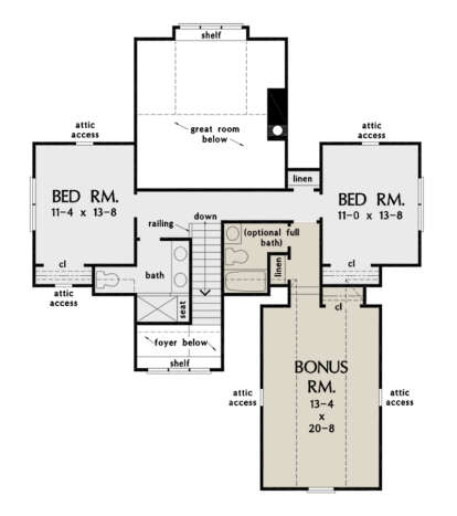 Second Floor for House Plan #2865-00124