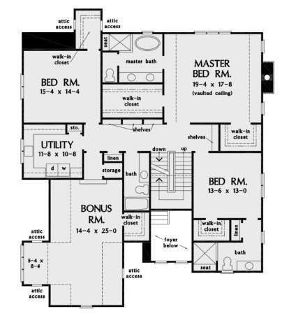 Second Floor for House Plan #2865-00128
