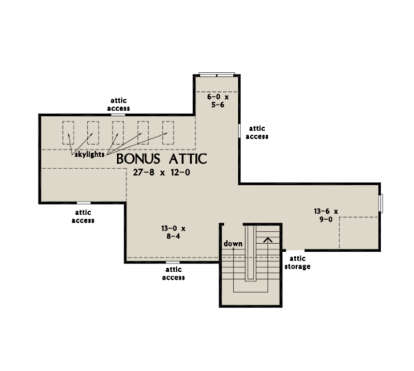 Attic Space for House Plan #2865-00128