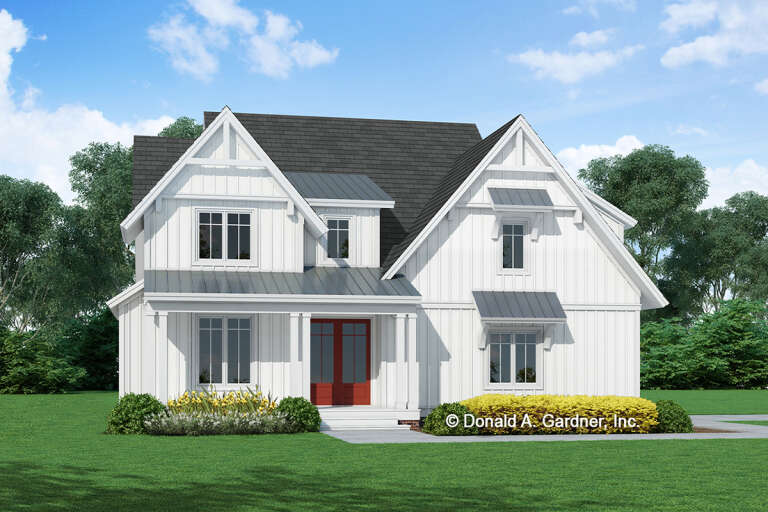 Modern Farmhouse House Plan #2865-00129 Elevation Photo