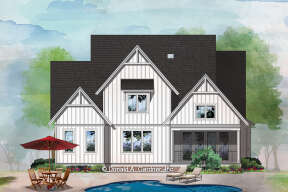 Modern Farmhouse House Plan #2865-00129 Elevation Photo