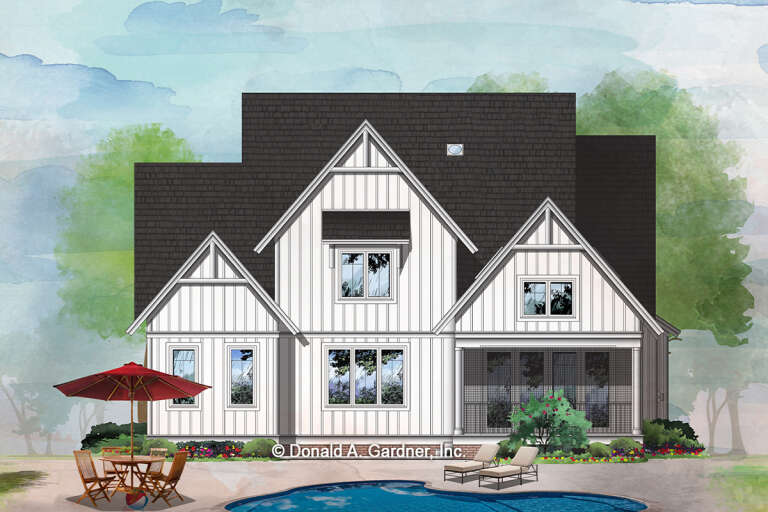 Modern Farmhouse House Plan #2865-00129 Elevation Photo
