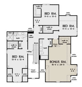 Second Floor for House Plan #2865-00129
