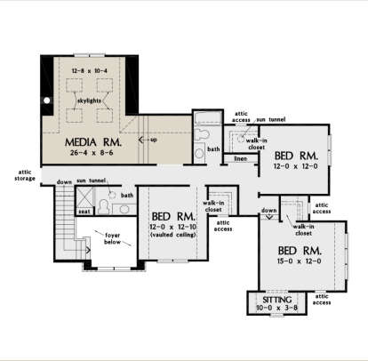 Second Floor for House Plan #2865-00132