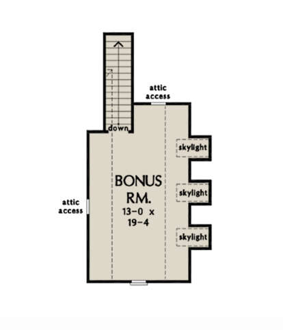 Bonus Room for House Plan #2865-00134