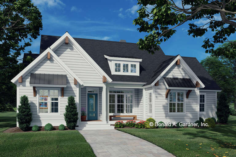Modern Farmhouse House Plan #2865-00136 Elevation Photo