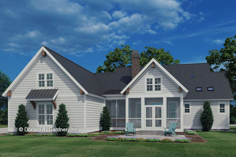 Modern Farmhouse House Plan #2865-00136 Elevation Photo