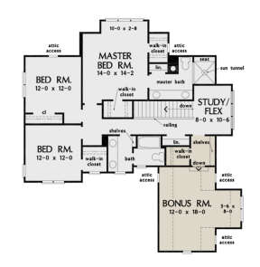 Second Floor for House Plan #2865-00140