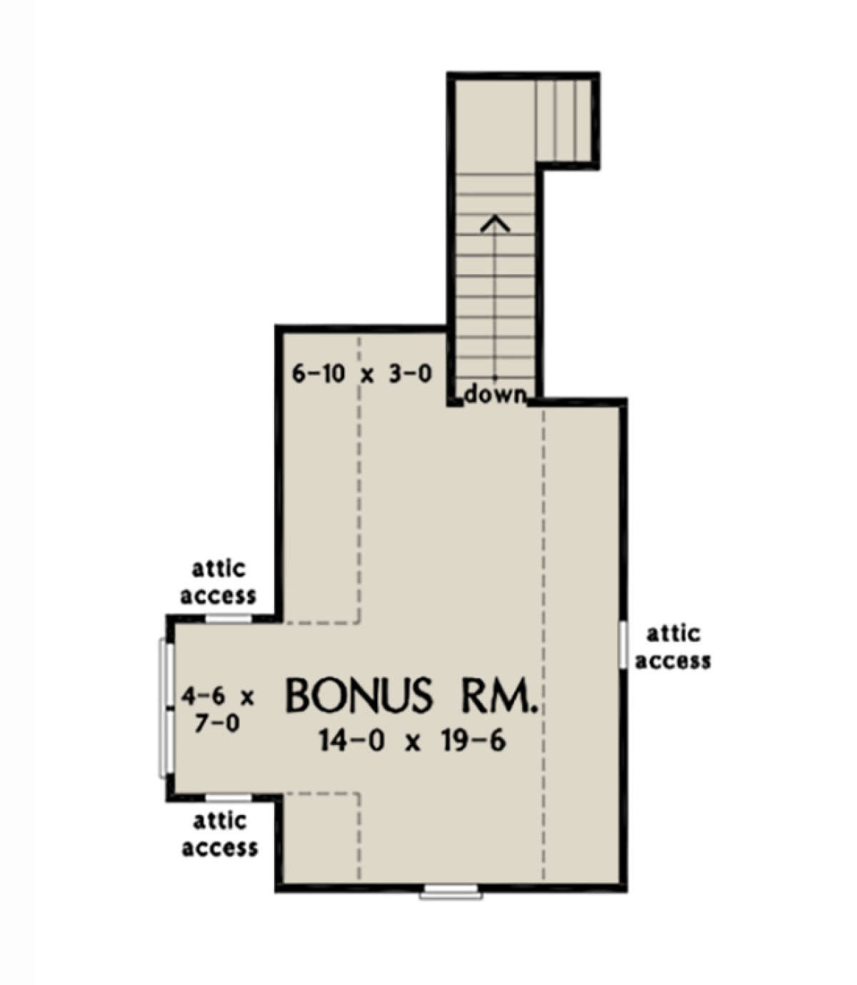 Bonus Room for House Plan #2865-00142