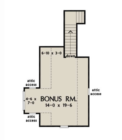 Bonus Room for House Plan #2865-00142