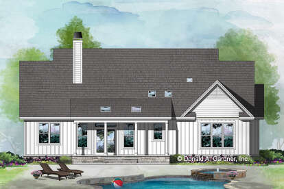 Modern Farmhouse House Plan #2865-00143 Elevation Photo